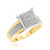 Photo of Affy 3/8 ct tw. Princess Diamond Bridal Ring Set 10K Yellow Gold [BT426YE-C028]