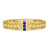 Photo of Manuka 1/10 CT. T.W. Sapphire and Diamond Mens Wedding Band  14K Yellow Gold [BT867YM]