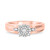 Photo of Zara 3/8 ct tw. Round Diamond Matching Trio Ring Set 14K Rose Gold [BT417RE-C037]