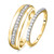Photo of Piper 3/8 ct tw. Diamond His and Hers Matching Wedding Band Set 14K Yellow Gold [WB568Y]