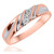 Photo of Cascade 1/1Same Sex Mens Band Set 14K Rose Gold [BT508RM]