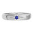 Photo of Abilia 1/10 Carat T.W. Sapphire and Diamond Mens Wedding Band  14K White Gold [BT877WM]