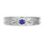 Photo of Garland 1/7 CT. T.W. Sapphire and Diamond Mens Wedding Band  10K White Gold [BT879WM]