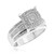 Photo of Jia 3/4 ct tw. Cushion Cluster Trio Set 10K White Gold [BT422WE-C029]