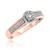 Photo of Affiance 1/4 ct tw. Fancy Diamond Engagement Ring 14K Rose Gold [BT449RE-C000]