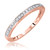 Photo of Allure 1/8 ct tw. Diamond His and Hers Matching Wedding Band Set 10K Rose Gold [BT580RL]