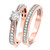 Photo of Forever 1 ct tw. Round Solitaire Diamond Bridal Ring Set 14K Rose Gold [BR448R-R038]