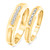 Photo of Courtesan 1/15 ct tw. Diamond His and Hers Matching Wedding Band Set 14K Yellow Gold [WB583Y]