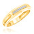 Photo of Courtesan 1/15 ct tw. Diamond His and Hers Matching Wedding Band Set 14K Yellow Gold [BT583YM]
