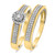 Photo of Affiance 1/3 ct tw. Fancy Diamond Bridal Ring Set 14K Yellow Gold [BR449Y-C000]
