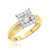 Photo of Harmonee 1/2 ct tw. Princess Cluster Trio Set 14K Yellow Gold [BT428YE-C033]