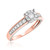 Photo of Blushing 7/8 ct tw. Round Diamond Bridal Ring Set 10K Rose Gold [BT454RE-C000]