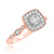 Photo of Entwined 3/4 ct tw. Round Solitaire Diamond Bridal Ring Set 14K Rose Gold [BT459RE-R029]