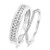 Photo of Veda 1/3 ct tw. Diamond His and Hers Matching Wedding Band Set 10K White Gold [WB679W]