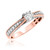Photo of Forever 1 1/2 ct tw. Round Solitaire Diamond Matching Trio Ring Set 14K Rose Gold [BT448RE-R038]