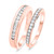 Photo of Ella 1/2 ct tw. Diamond His and Hers Matching Wedding Band Set 10K Rose Gold [WB685R]