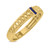 Photo of Manuka 1/5 Carat T.W. Sapphire and Diamond Matching Wedding Band Set 10K Yellow Gold [BT867YM]