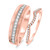 Photo of Janette 1/2 ct tw. Diamond His and Hers Matching Wedding Band Set 10K Rose Gold [WB690R]