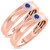 Photo of Delphine 3/8 CT. T.W. Diamond Matching Wedding Band Set 14K Rose Gold [WM871R]