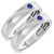 Photo of Delphine 3/8 CT. T.W. Diamond Matching Wedding Band Set 10K White Gold [WM871W]