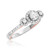 Photo of Blissfully 2 1/1Round Solitaire Diamond Matching Trio Ring Set 10K White Gold [BT458WE-R038]