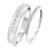 Photo of Glamour 1/2 ct tw. Diamond His and Hers Matching Wedding Band Set 14K White Gold [WB810W]