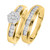 Photo of Encina 5/8 ct tw. Round Diamond Bridal Ring Set 14K Yellow Gold [BR501Y-C000]