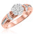 Photo of Bexley 3/4 ct tw. Round Diamond Bridal Ring Set 10K Rose Gold [BT503RE-C000]