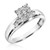 Photo of Boundless 3/8 ct tw. Princess Diamond Engagement Ring 14K White Gold [BT518WE-C000]