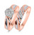 Photo of Cascade 3/8 ct tw. Round Diamond Bridal Ring Set 10K Rose Gold [BR508R-C000]