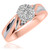Photo of Cascade 3/8 ct tw. Round Diamond Bridal Ring Set 14K Rose Gold [BT508RE-C000]