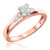 Photo of Amor 1/5 ct tw. Princess Diamond Engagement Ring 14K Rose Gold [BT522RE-C000]