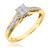 Photo of Princess Oshun 1/4 ct tw. Princess Diamond Engagement Ring 10K Yellow Gold [BT529YE-C000]