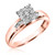 Photo of Boundless 1/2 ct tw. Princess Diamond Bridal Ring Set 10K Rose Gold [BT518RE-C000]