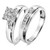 Photo of Boundless 1/2 ct tw. Princess Diamond Bridal Ring Set 10K White Gold [BR518W-C000]