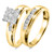 Photo of Boundless 1/2 ct tw. Princess Diamond Bridal Ring Set 10K Yellow Gold [BR518Y-C000]