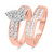 Photo of Marquis Nomadic 1 ct tw. Fancy Diamond Bridal Ring Set 10K Rose Gold [BR527R-C000]