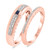 Photo of Lyra 1/3 ct tw. Diamond His and Hers Matching Wedding Band Set 14K Rose Gold [WB863R]