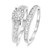 Photo of Bonny 1 ct tw. Round Cluster Bridal Set 10K White Gold [BR533W-C000]