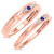 Photo of Irit 1/8 Carat T.W. Diamond Matching Wedding Band Set 14K Rose Gold [WB874R]