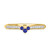 Photo of Abilia 1/4 Carat T.W. Sapphire and Diamond Matching Wedding Band Set 10K Yellow Gold [BT877YL]