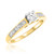 Photo of Kore 1 1/2 ct tw. Round Solitaire Diamond Matching Trio Ring Set 14K Yellow Gold [BT505YE-R029]