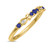 Photo of Garland 3/8 CT. T.W. Sapphire and Diamond Matching Wedding Band Set 10K Yellow Gold [BT879YL]