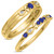 Photo of Garland 3/8 Carat T.W. Sapphire and Diamond Matching Wedding Band Set 14K Yellow Gold [WB879Y]