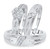 Photo of Neveah 3/8 ct tw. Round Diamond Matching Trio Ring Set 10K White Gold [BT507W-C000]