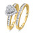 Photo of Darla 7/8 ct tw. Heart Diamond Bridal Ring Set 14K Yellow Gold [BR563Y-C000]
