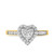 Photo of Darla 7/8 ct tw. Heart Diamond Bridal Ring Set 14K Yellow Gold [BT563YE-C000]