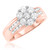 Photo of Kindred 1 5/8 ct tw. Round Diamond Matching Trio Ring Set 14K Rose Gold [BT511RE-C000]