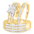 Photo of Tegan 1 5/8 ct tw. Princess Diamond Matching Trio Ring Set 10K Yellow Gold [BT512Y-C000]