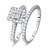 Photo of Piper 3/4 ct tw. Princess Diamond Bridal Ring Set 14K White Gold [BR568W-C000]
